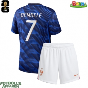 Frankrike Ousmane Dembele #7 Hemmaställ Barn VM 2026 Kortärmad (+ Korta byxor)